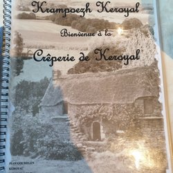 Crêperie de Keroyal - 1ère page d une carte riche et variée.