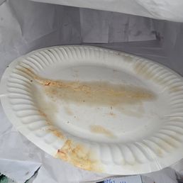 Empty pizza plate, regular slices were so good!