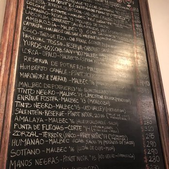 Las Pizarras Bistró - Wine List - Argentine Near Me - Buenos Aires, C Las Pizarras Bistró - Wine List - Argentine Near Me - Buenos Aires, C