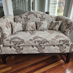 The Upholstery Shop - The workmanship is top notch. I had 3 pillows when I brought the couch in and Chris decided 4 would look better! Beautiful.