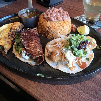 Yard House - 3 taco combo pork burrito and baja fish - American Near Me - Sparks, Nevada