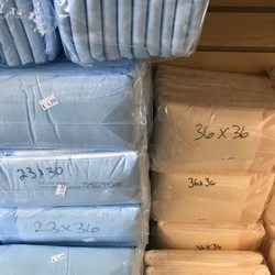 A & R Medical Supply - The blue ones are the smallest size they carry--$4.99 for ten liners.