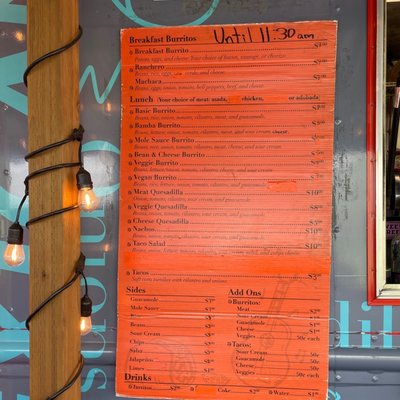 Menu photo 1 La Bamba Eugene, OR