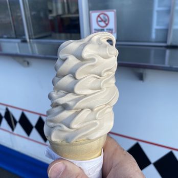 Jimmy T's Soft Serve - Espresso Caramel Medium Cone - Ice Cream & Frozen Yogurt Near Me - Fredericksburg, Virginia
