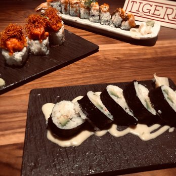 TigerLily - Top to bottom: Tigerlily, Karai Tuna, Kani Roll - Japanese Near Me - Ferndale, Michigan TigerLily - Top to bottom: Tigerlily, Karai Tuna, Kani Roll - Japanese Near Me - Ferndale, Michigan