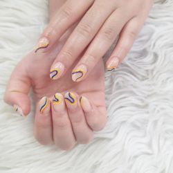 Lecheta Nail Bar - Contemporary Nail Art Design on Dip Natural Nails