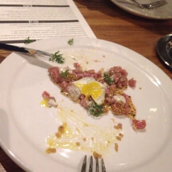 Trust - Beef Tartare... Couldn't get the picture fast enough, everyone ate it! - New American Near Me - San Diego, California