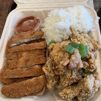 Pine Tree Cafe - Chicken katsu and garlic chicken - Breakfast & Brunch Near Me - Kailua-Kona, Hawaii