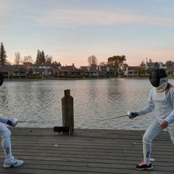 Delta Fencing Center - Olympic fencing lesson. Free fencing encouners afterwards ;)