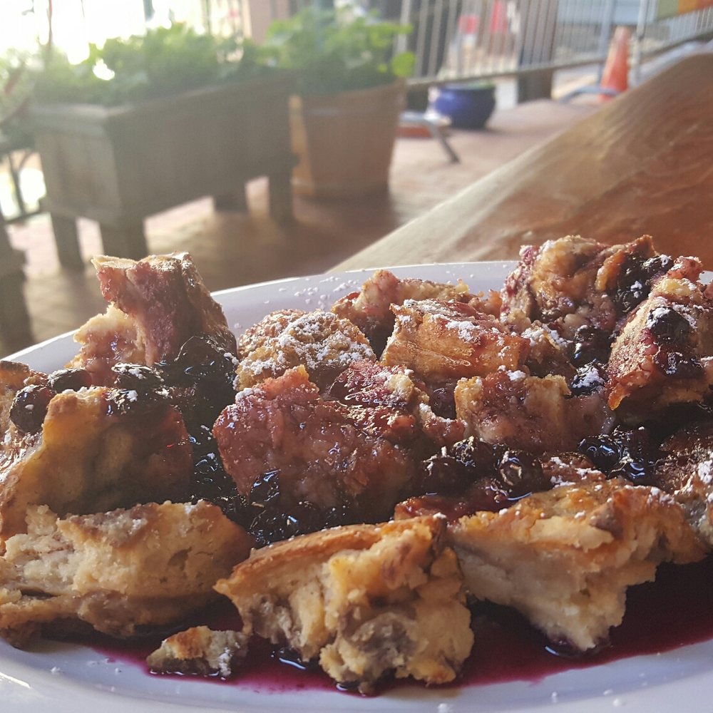 Provisions Market Hall - French toast bites made from cinnamon rolls. Topped with huckleberry maple syrup. - Bakeries Near Me - Eugene, Oregon