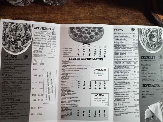 Menu photo 2 Mickey's Pizza Buffalo, TX