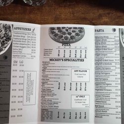 Mickey's Pizza - Take Home Menu