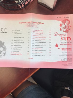 Menu photo 8 Dragon City Lake Geneva, WI