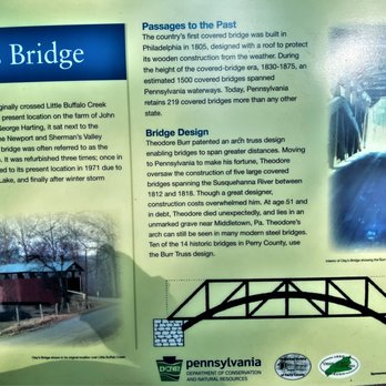 Clay's Covered Bridge - Clay's Covered Bridge Sign - Landmarks & Historical Buildings Near Me - Newport, Pennsylvania