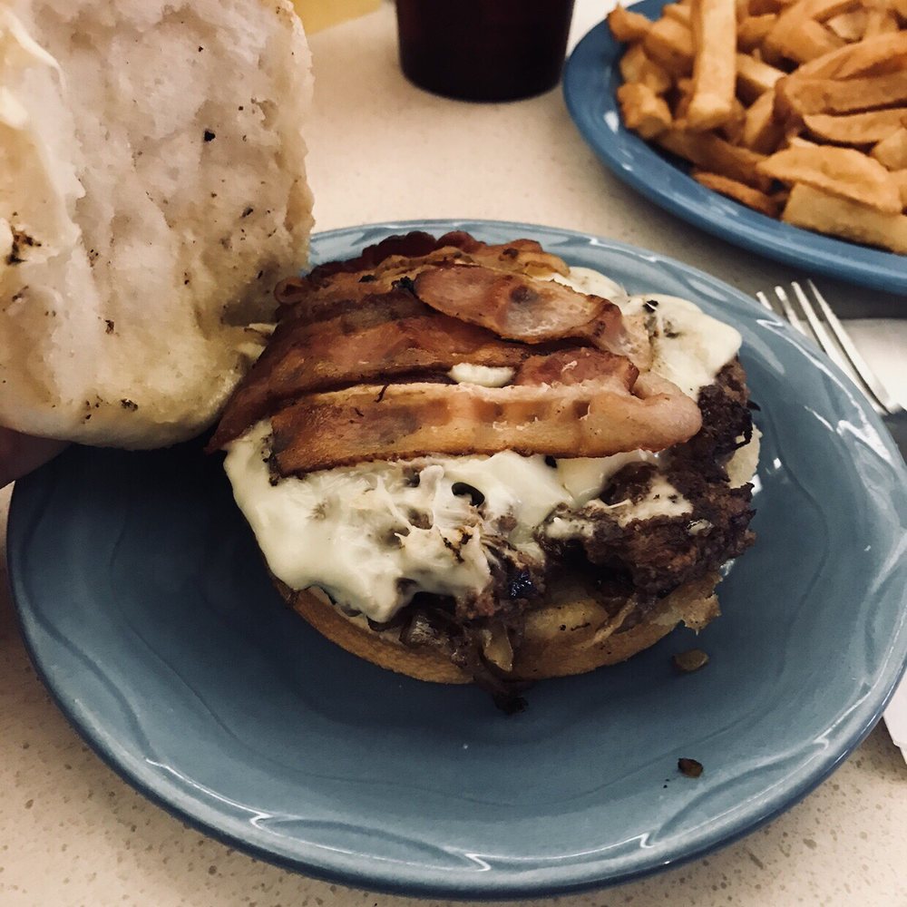 Stanley's Restaurant - Bacon double cheeseburger, so good. - Seafood Near Me - Central Falls, Rhode Island