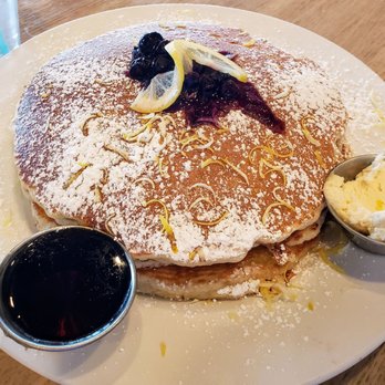 Hash Kitchen - Lemon Ricotta pancakes with blueberry compote - definitely! - Breakfast & Brunch Near Me - Chandler, Arizona Hash Kitchen - Lemon Ricotta pancakes with blueberry compote - definitely! - Breakfast & Brunch Near Me - Chandler, Arizona
