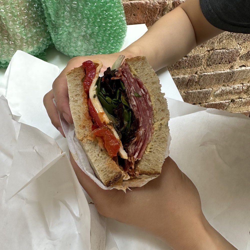 Bottino Take-Out - #4 Sopressata, fontina, dijon, roast peppers, greens - Sandwiches Near Me - New York, New York