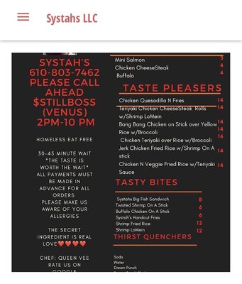 Menu photo 1 Systahs Chester, PA