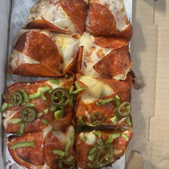 West Coast Sourdough - Flatbread pizza with jalapeño and bell pepper on half - Salad Near Me - Tulare, California West Coast Sourdough - Flatbread pizza with jalapeño and bell pepper on half - Salad Near Me - Tulare, California