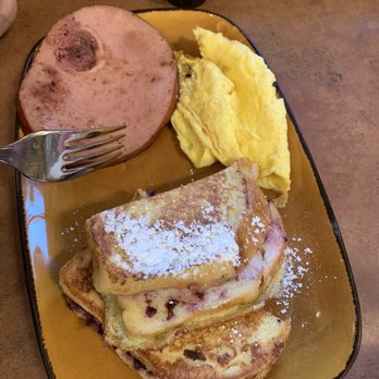 Linn's Restaurant - Stuffed French toast w/ eggs and ham Ham is to SALTY! - American Near Me - Cambria, California