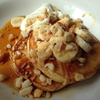 Pavilion Cafe & Bar - Banana hot cakes with macadamia nuts - Restaurants Near Me - Warrnambool, VIC