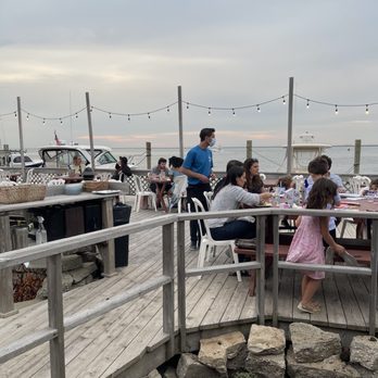 Hideaway Restaurant - outside seating area right on the water - Seafood Near Me - Ocean Beach, New York