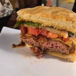 Whiskey Hill Saloon - Perfectly cooked Whiskey Hill burger. The sauce!