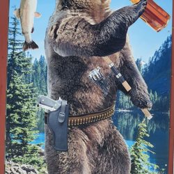Booze N' Bait - Poster on the front of store