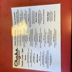 Chubs - Menu (1 of 2 pages)