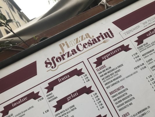 Menu photo 2 Piazza S'forza Cesarini Rome, RM