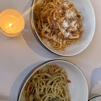 Misi - Spaghetti alla chitarra and Linguine, anchovy, garlic - Italian Near Me - Brooklyn, New York Misi - Spaghetti alla chitarra and Linguine, anchovy, garlic - Italian Near Me - Brooklyn, New York