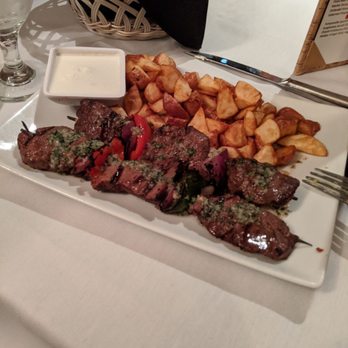 Oasis Restaurant - Garlic butter filet kebab with herb potatoes - Afghan Near Me - Pleasanton, California Oasis Restaurant - Garlic butter filet kebab with herb potatoes - Afghan Near Me - Pleasanton, California