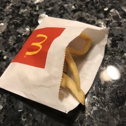 McDonald's - Small fry (very, very small) from the drive through! How hard can it be to fill the bag?