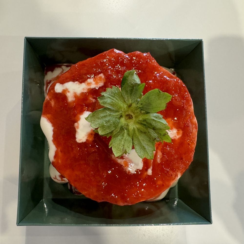 Feng Cha - Greenville - a small square dish with sauce and a sprig of parsley on top - Desserts Near Me - Greenville, South Carolina Feng Cha - Greenville - a small square dish with sauce and a sprig of parsley on top - Desserts Near Me - Greenville, South Carolina