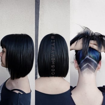 Versatile Hairstyle Bob Haircut Black Hair Color With Hidden