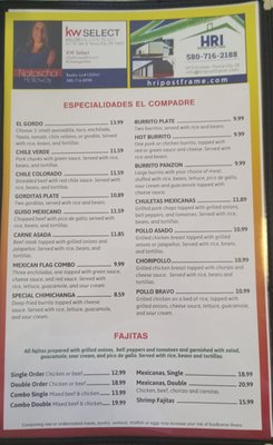 Menu photo 2 Tortilleria Los Compadres Ponca City, OK Menu photo 2 Tortilleria Los Compadres Ponca City, OK