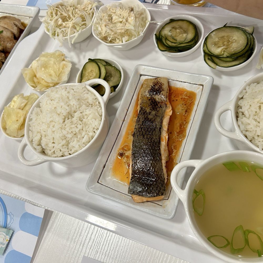 Asayoru Maid Cafe - Lunch - Chicken teriyaki and miso salmon - Themed Cafes Near Me - Monterey Park, California Asayoru Maid Cafe - Lunch - Chicken teriyaki and miso salmon - Themed Cafes Near Me - Monterey Park, California