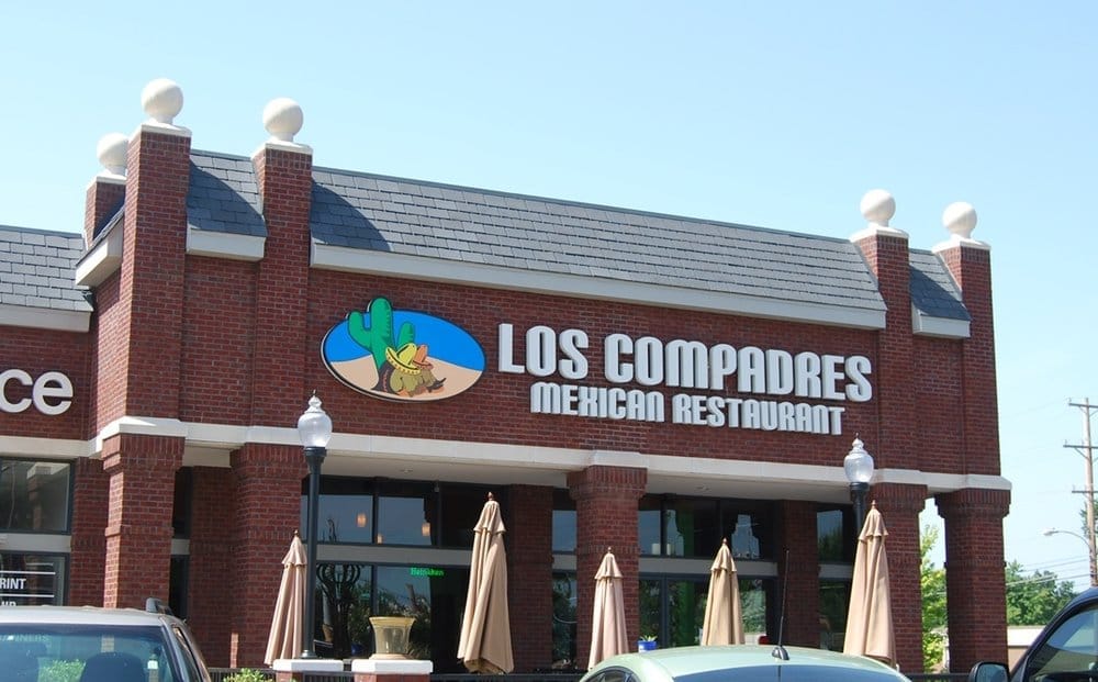Los Compadres restaurant interior and dishes