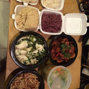 Mama Lee - 3 combo meal! Fish Fillet, 3 cup chicken, pork with bamboo shoot. Purple,White, and brown rice and soup included. - Chinese Near Me - Bayside, New York Mama Lee - 3 combo meal! Fish Fillet, 3 cup chicken, pork with bamboo shoot. Purple,White, and brown rice and soup included. - Chinese Near Me - Bayside, New York
