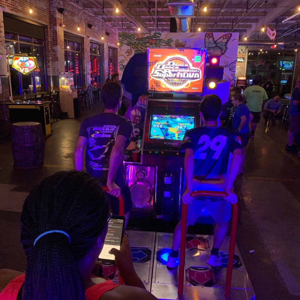 Boxcar Bar + Arcade - These dudes killing it on the DDR machine - Bars Near Me - Durham, North Carolina Boxcar Bar + Arcade - These dudes killing it on the DDR machine - Bars Near Me - Durham, North Carolina