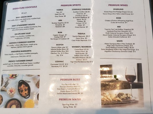 Menu photo 8 Escape Lounges - The Centurion Studio Partner PHX Terminal 3 Phoenix, AZ