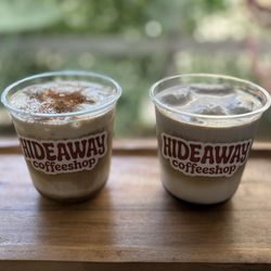 Bananas foster latte and Blueberry Latte