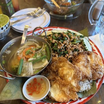 The Buffs - Kra-Pao Kai Sub Tray (For 2 people)Thai spicy - Thai Near Me - Long Island City, New York The Buffs - Kra-Pao Kai Sub Tray (For 2 people)Thai spicy - Thai Near Me - Long Island City, New York
