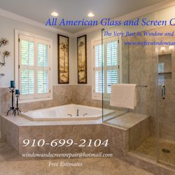 All American Glass and Screen - We install custom frameless and semi-frameless shower doors.