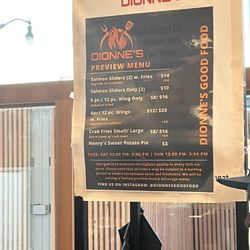 Dionne’s - Menu