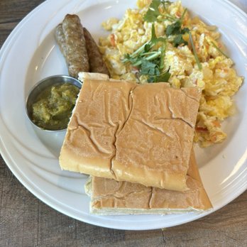 Key West Cuban Coffee - Scrambled eggs and sausage - Cuban Near Me - Key West, Florida