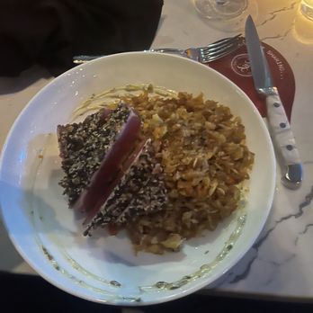 Salt Water Social - Tuna with crab fried rice - Seafood Near Me - Denver, Colorado Salt Water Social - Tuna with crab fried rice - Seafood Near Me - Denver, Colorado