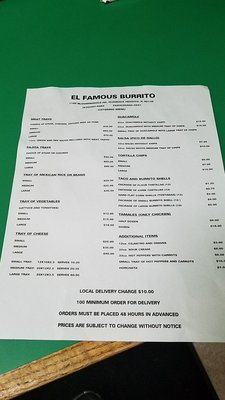 Menu photo 3 El Famous Burrito Glendale Heights, IL Menu photo 3 El Famous Burrito Glendale Heights, IL