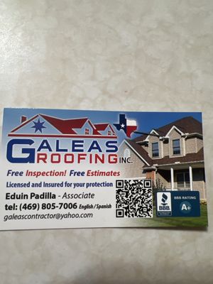 Galeas Roofing Inc