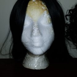 Hair Town - A black lace part in the middle, human hair 16 inches